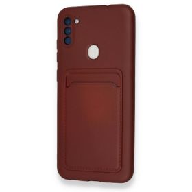 Fitcase Samsung Galaxy A11 Cardy Soft Kartlık Cepli Silikon Kapak