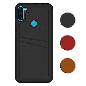 Fitcase Samsung Galaxy A11 / M11 Proda Deri Çift Kartlık Cepli Kapak Kılıf