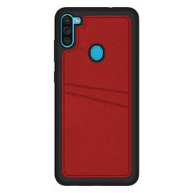 Fitcase Samsung Galaxy A11 / M11 Proda Deri Çift Kartlık Cepli Kapak Kılıf