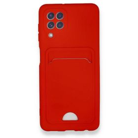 Fitcase Samsung Galaxy A22 Cardy Soft Delikli Kartlık Cepli Silikon Kapak