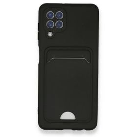 Fitcase Samsung Galaxy A22 Cardy Soft Delikli Kartlık Cepli Silikon Kapak