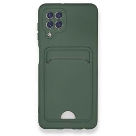 Fitcase Samsung Galaxy A22 Cardy Soft Delikli Kartlık Cepli Silikon Kapak