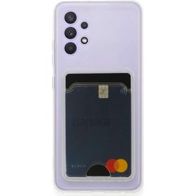 Fitcase Samsung Galaxy A33 5G Cardy Şeffaf Kartlık Cepli Kapak Kılıf
