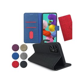 Fitcase Samsung Galaxy A53 5G Kılıf Fabric Kapaklı Cüzdanlı