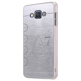 Fitcase Samsung Galaxy A7 A700 Metal TPU Gri Arka Kapak