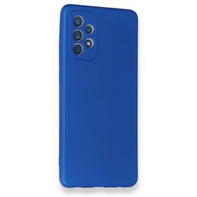 Fitcase Samsung Galaxy A72 A725 Premiums Silikon Arka Kapak Mavi Kılıf