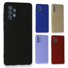 Fitcase Samsung Galaxy A72 A725 Premiums Silikon Arka Kapak Mavi Kılıf