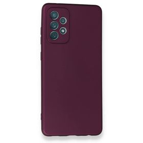 Fitcase Samsung Galaxy A72 A725 Premiums Silikon Arka Kapak Mor Kılıf