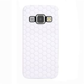 Fitcase Samsung Galaxy A8 A800 TPU Beehive Serisi Beyaz Arka Kapak