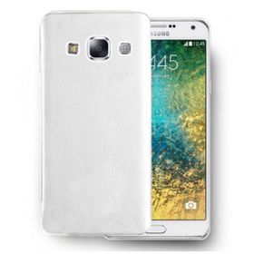 Fitcase Samsung Galaxy E7 E700 Deri Dokulu Arka Kapak Beyaz Kılıf