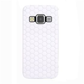 Fitcase Samsung Galaxy E7 E700 TPU Beehive Serisi Beyaz Arka Kapak