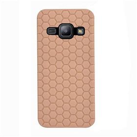 Fitcase Samsung Galaxy J1 J100 TPU Beehive Serisi Gold Arka Kapak