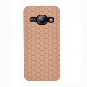 Fitcase Samsung Galaxy J1 J100 TPU Beehive Serisi Gold Arka Kapak