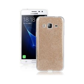 Fitcase Samsung Galaxy J2 2016 J210 Simli Gold Arka Kapak