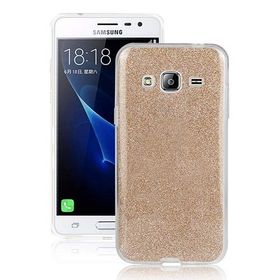 Fitcase Samsung Galaxy J2 2016 J210 Simli Gold Arka Kapak