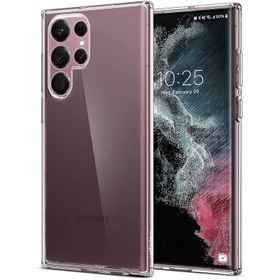 Fitcase Samsung Galaxy S22 Ultra Kamera Korumalı Silikon Şeffaf Arka Kapak Kılıf