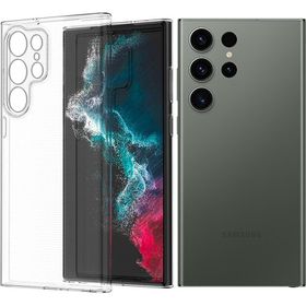 Fitcase Samsung Galaxy S23 Ultra Kamera Korumalı Silikon Şeffaf Kapak Kılıf