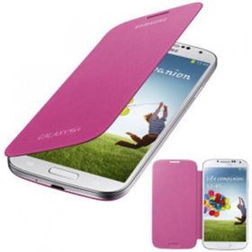Fitcase Samsung Galaxy S4 I9500 Orjinal Flip Cover Pembe Kılıf