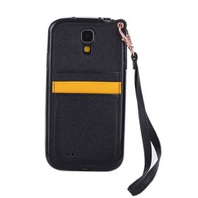 Fitcase Samsung Galaxy S4 (I9500) Siyah BADI Kartlıklı Arka Kapak