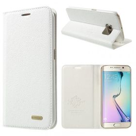 Fitcase Samsung I9500 S4 Cüzdanlı Standlı Deri Beyaz Kılıf