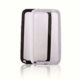 Fitcase Samsung Note 2 N7100 Beyaz Çerçeveli Soft Silikon Kılıf