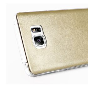 Fitcase Samsung Note Edge N915 Beyaz Deri Dokulu TPU Arka Kapak