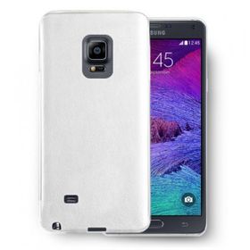 Fitcase Samsung Note Edge N915 Beyaz Deri Dokulu TPU Arka Kapak