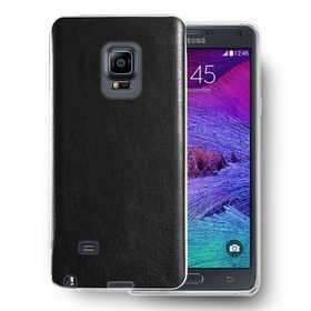 Fitcase Samsung Note Edge N915 Kılıf Deri Dokulu Arka Siyah Kılıf