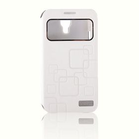 Fitcase Samsung S4 I9500 Yan Kapaklı Beyaz Kılıf