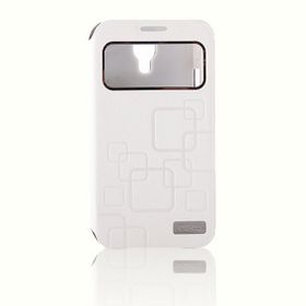 Fitcase Samsung S4 I9500 Yan Kapaklı Beyaz Kılıf