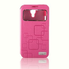Fitcase Samsung S4 (I9500) Yan Kapaklı Pembe Kılıf