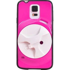 Fitcase Samsung S5 Pembe (G900) Kulaklık Makaralı Arka Kapak