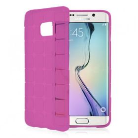 Fitcase Samsung S6 (G920) Pembe Plaid Silikon Arka Kapak