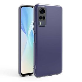Fitcase Vivo Y53S Kamera Korumalı Silikon Şeffaf Arka Kapak Kılıf