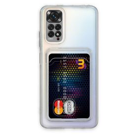 Fitcase Xiaomi Redmi Note 11 Note 11S Cardy Şeffaf Kartlık Cepli Kapak Kılıf