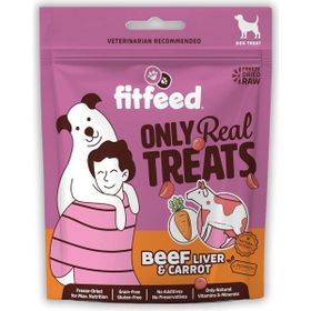 Fitfeed Freeze-Dried Çiğ Dana Ciğer ve Havuç 40 gr Köpek Ödülü