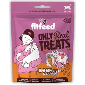 Fitfeed Freeze-Dried Çiğ Dana Ciğer ve Havuç 40 GRKedi Ödülü