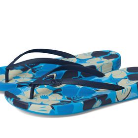 FitFlop Iqushion Flowerz Mavi Parmak Arası Kadın Terlik