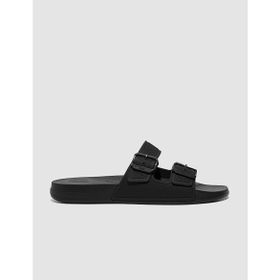 FitFlop iQUSHION GS9 Çift Tokalı Siyah Erkek Terlik