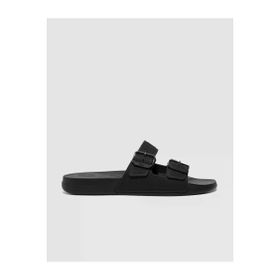 FitFlop iQUSHION GS9 Çift Tokalı Siyah Erkek Terlik