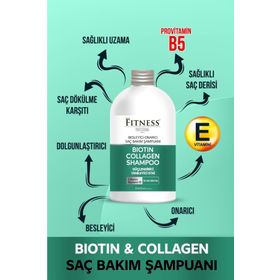 Fitness Professional Biotin Collagen 500 ml Besleyici Onarıcı Hızlı Uzama Etkili Şampuan