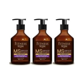 Fitness Professional Gri Beyaz ve Platin 3x500 ml Mor Şampuan