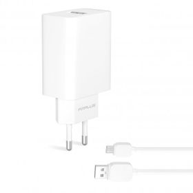 FitPlus Bianca FT-301M QC 3.0 3A Seyahat Şarj Aleti Micro Usb Kablo Set