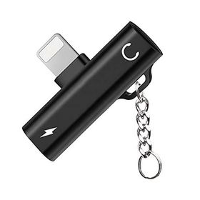 FitPlus FT-AC34 Siyah Lightning Şarj + Kulaklık Çoğaltıcı Mini Askılı Adaptör