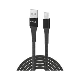FitPlus Strong ST-111 3A 1 mt Örgü - Siyah Micro USB Data/Şarj Kablosu