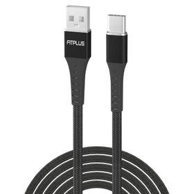FitPlus Strong ST-113 3A 1 mt Örgü - Siyah Type-C Data/Şarj Kablosu