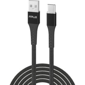 FitPlus Strong ST-113 3A 1 mt Örgü - Siyah Type-C Data/Şarj Kablosu