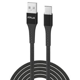 FitPlus Strong ST-113 3A 1 mt Örgü - Siyah Type-C Data/Şarj Kablosu