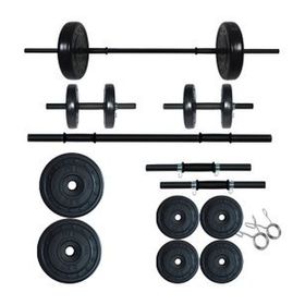 Fitset 25 kg Kombo Halter Seti ve Dambıl Seti Ağırlık Fitness Seti