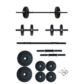 Fitset 25 kg Kombo Halter Seti ve Dambıl Seti Ağırlık Fitness Seti